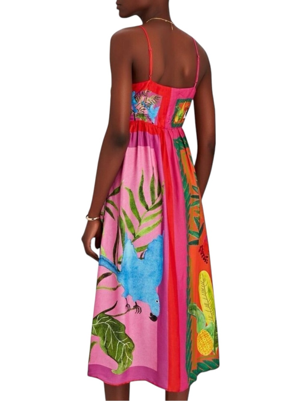FARM RIO double scarves midi dress US Large - Picture 3 of 12